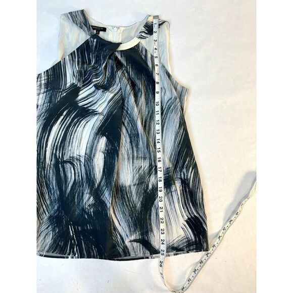 100% Silk Lafayette 148 Blouse Lined Tank Gray Marbled Dressy Workware - Size 2 - Picture 6 of 10